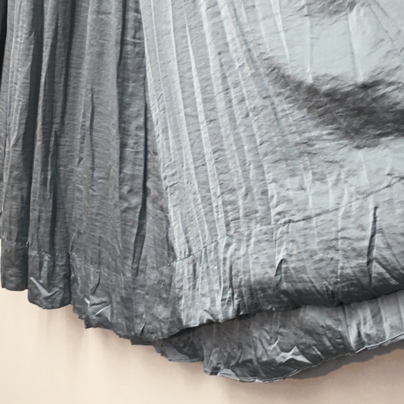 Philosophy Full Flowy Midi Skirt Medium Green Blue Pockets Festival Spring - Picture 3 of 8